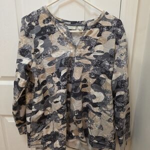 Camouflage Print Women's Blouse